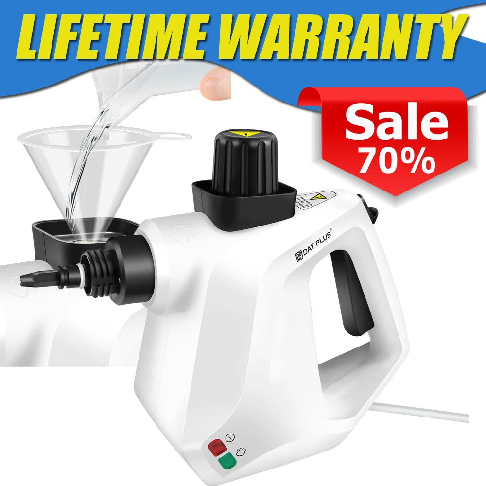 Steam Cleaner Handheld, Comes with 9-Piece Accessories for Multi-Surface Stain Removal, High Temperature Portable Steam Cleaner for Carpet, Toilet, Floor, Oven, Bathroom and Windows, White by Haraps.com
