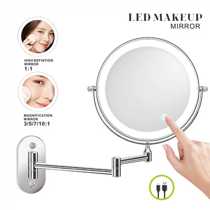8 Inch Double-Sided LED Makeup Mirror