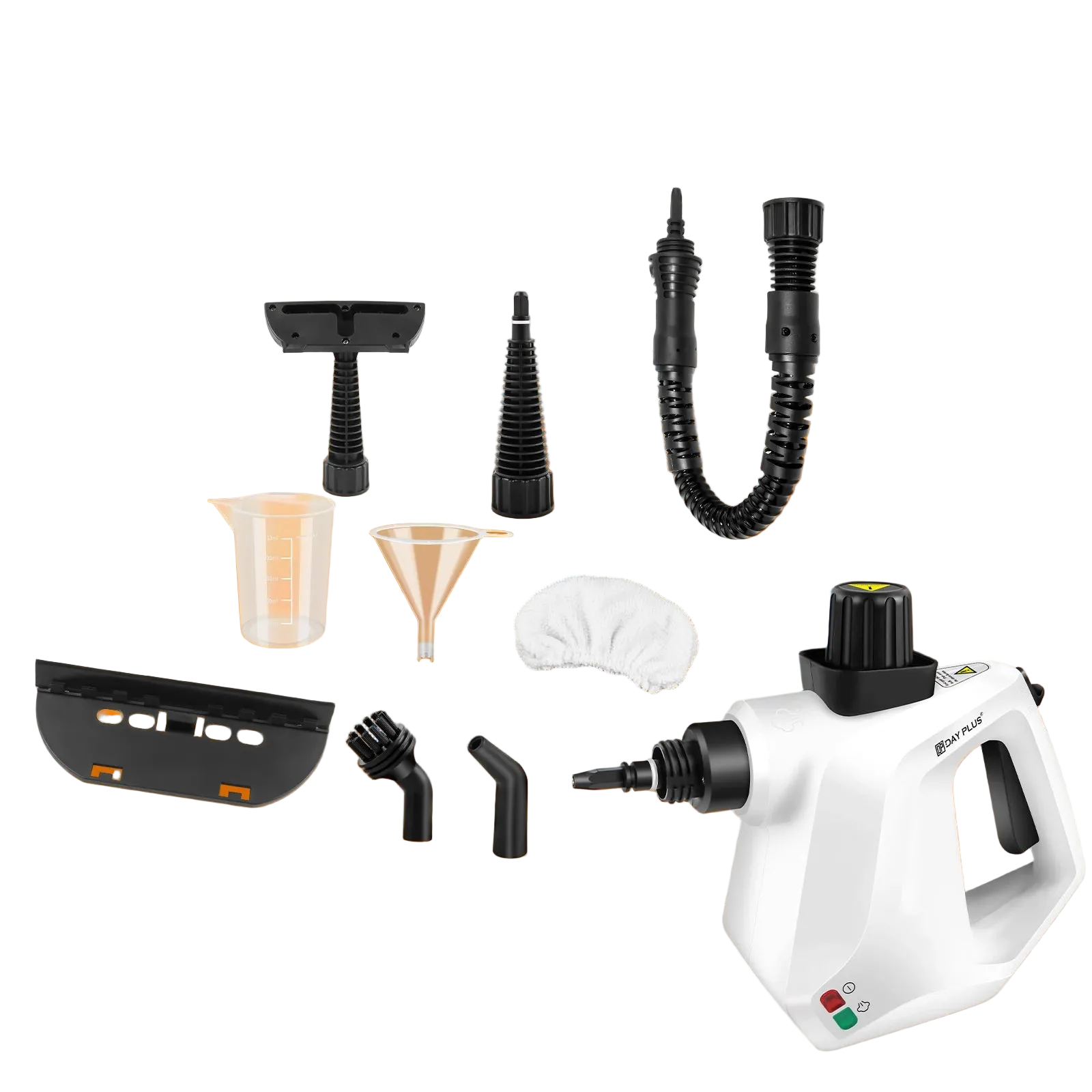 Premium White Handheld Steam Cleaner With 9-Piece Kit by Haraps.com