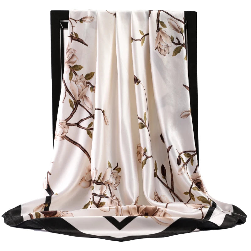 Satin Silk Square Head Scarf (90cm x 90cm)