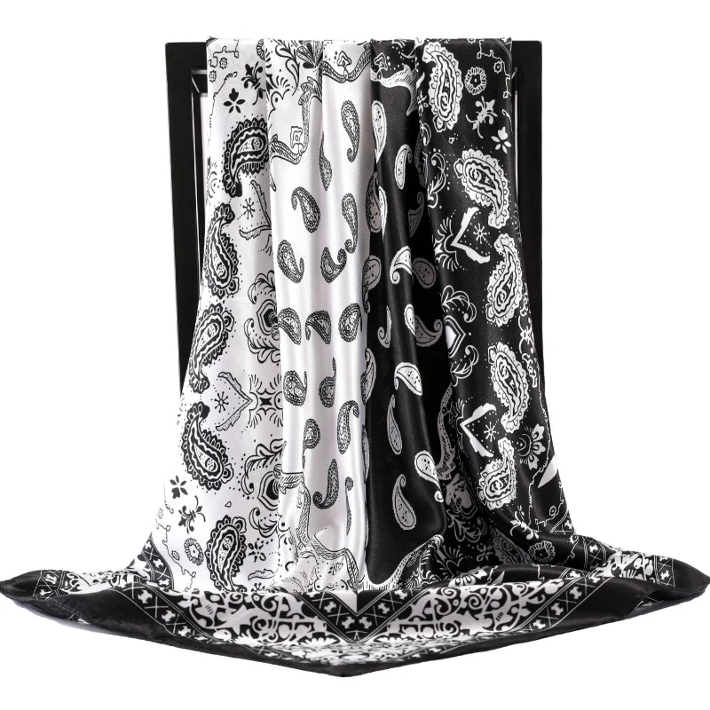 Satin Silk Square Head Scarf (90cm x 90cm)