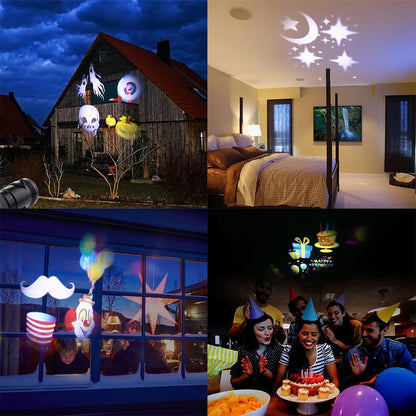 12-Pattern Christmas Snowflake & Seasonal Laser Projector Light