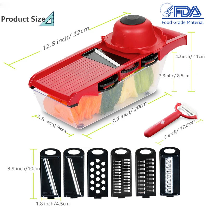 Kitchen Helper Vegetable Cutter and Slicer with Steel Blade