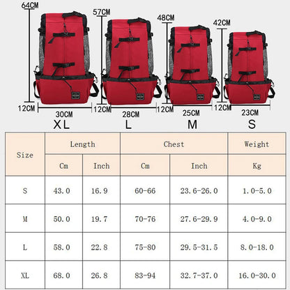 Travel Pet Carrier Backpack for Medium & Large Dogs