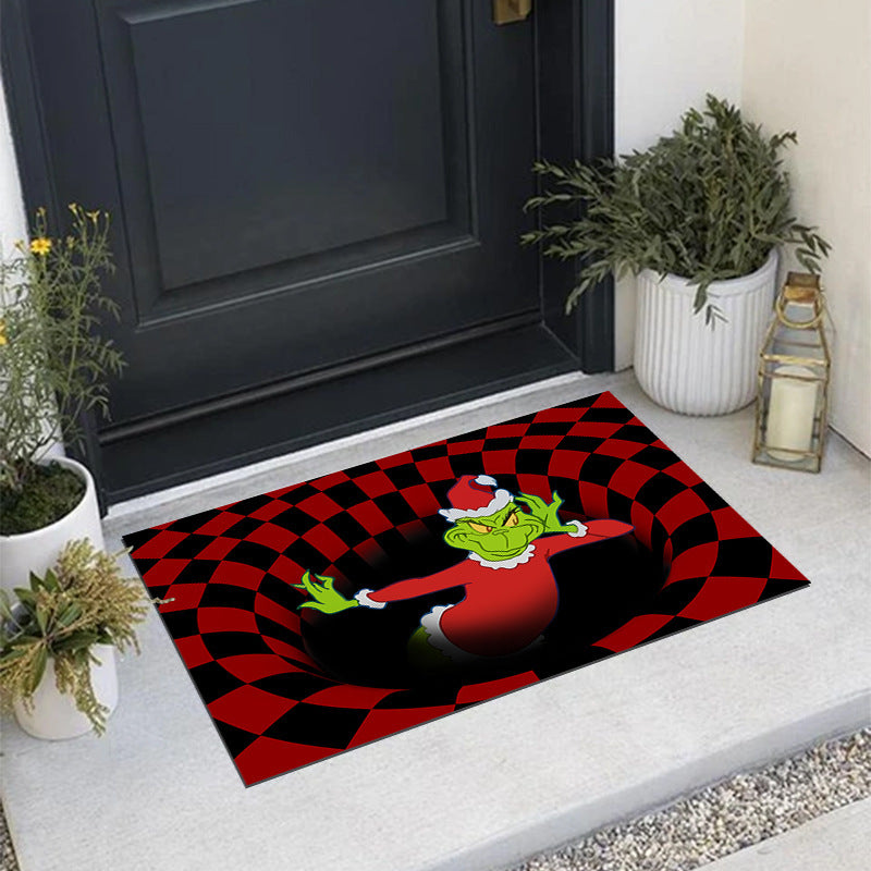 3D Plaid Seasonal Christmas/Halloween Door Mat