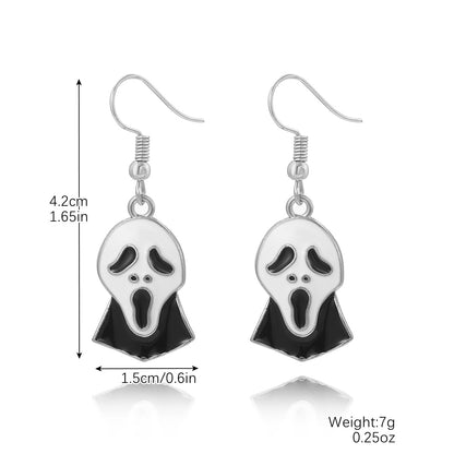 Halloween Pumpkin Skull Bat Earrings Set