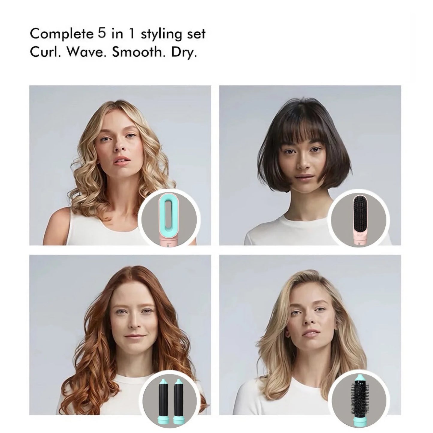 5 In 1 Multi Styler New Design Hair Dryer For Hair 5 in 1 hair styler With Curling Barrel Hot Air Brush Styling Tool MultiStyler by Haraps.com