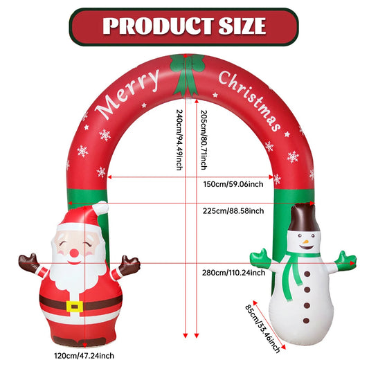 Santa Claus Inflatable Christmas Archway Decoration
