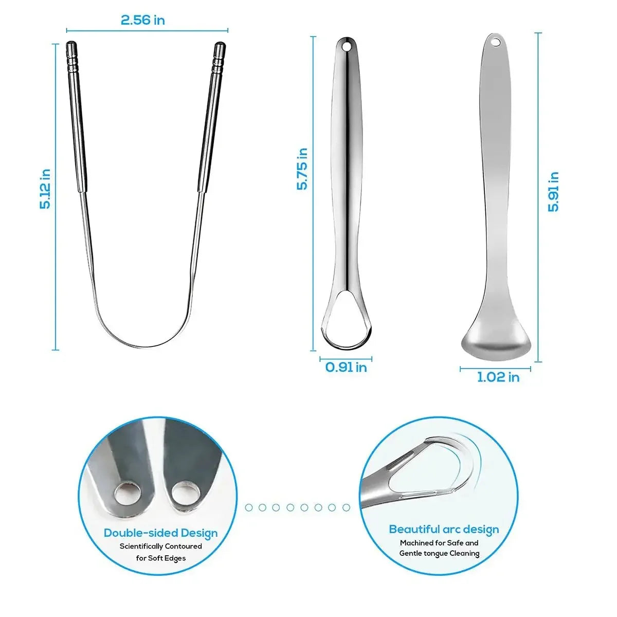 Premium Stainless Steel Tongue Scraper