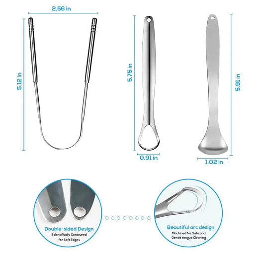 Premium Stainless Steel Tongue Scraper