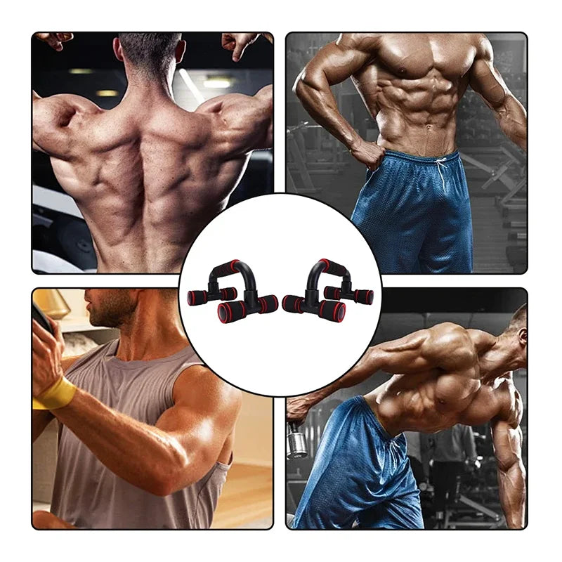 1pair U-shaped Push-up Rack Fitness Equipment Hand Sponge Grip Muscle Training Push Up Bar Chest Home Gym Body Building by Haraps.com