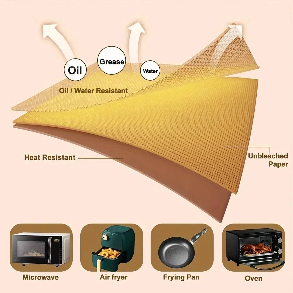 50pcs Air Fryer Disposable Parchment Paper