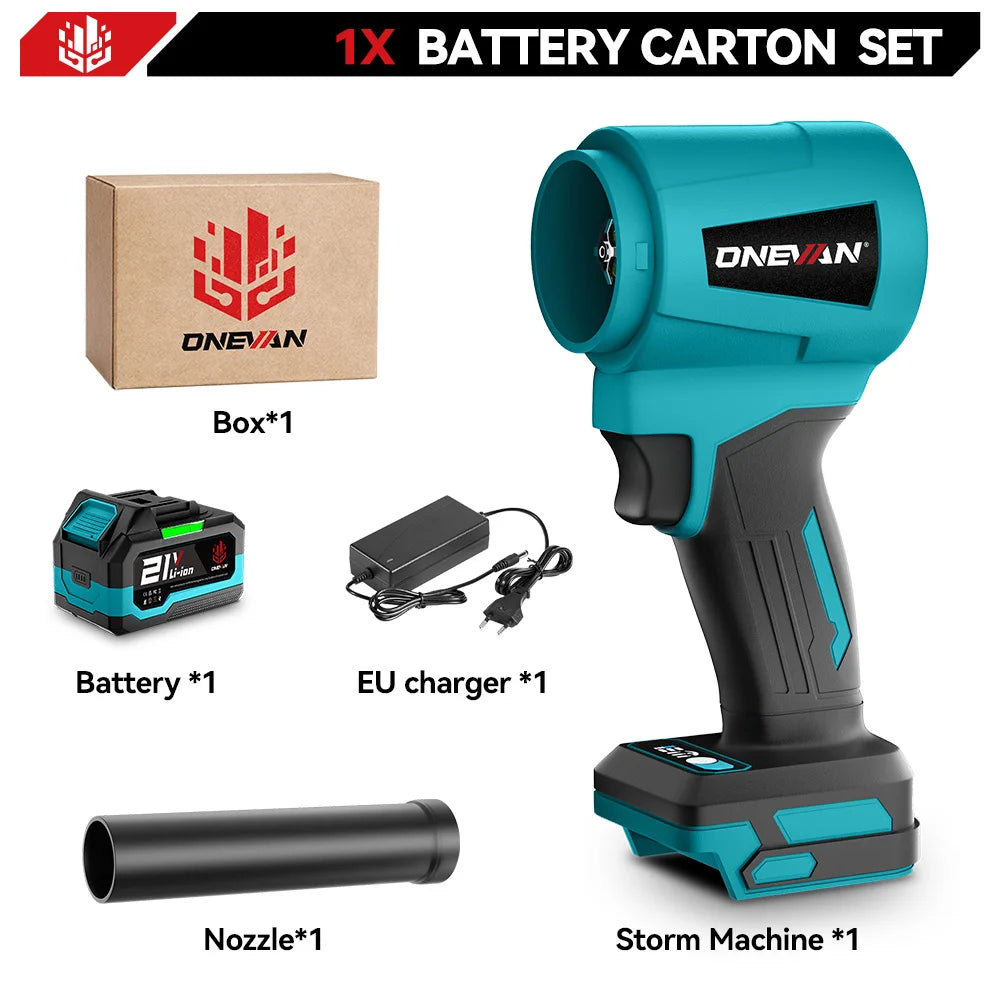 4000W Brushless Electric Turbo Blower Jet Fan 400M/S 300000RPM Leaf Blower Dust Blowing Tool For Makita 18V Battery Pin by Haraps.com