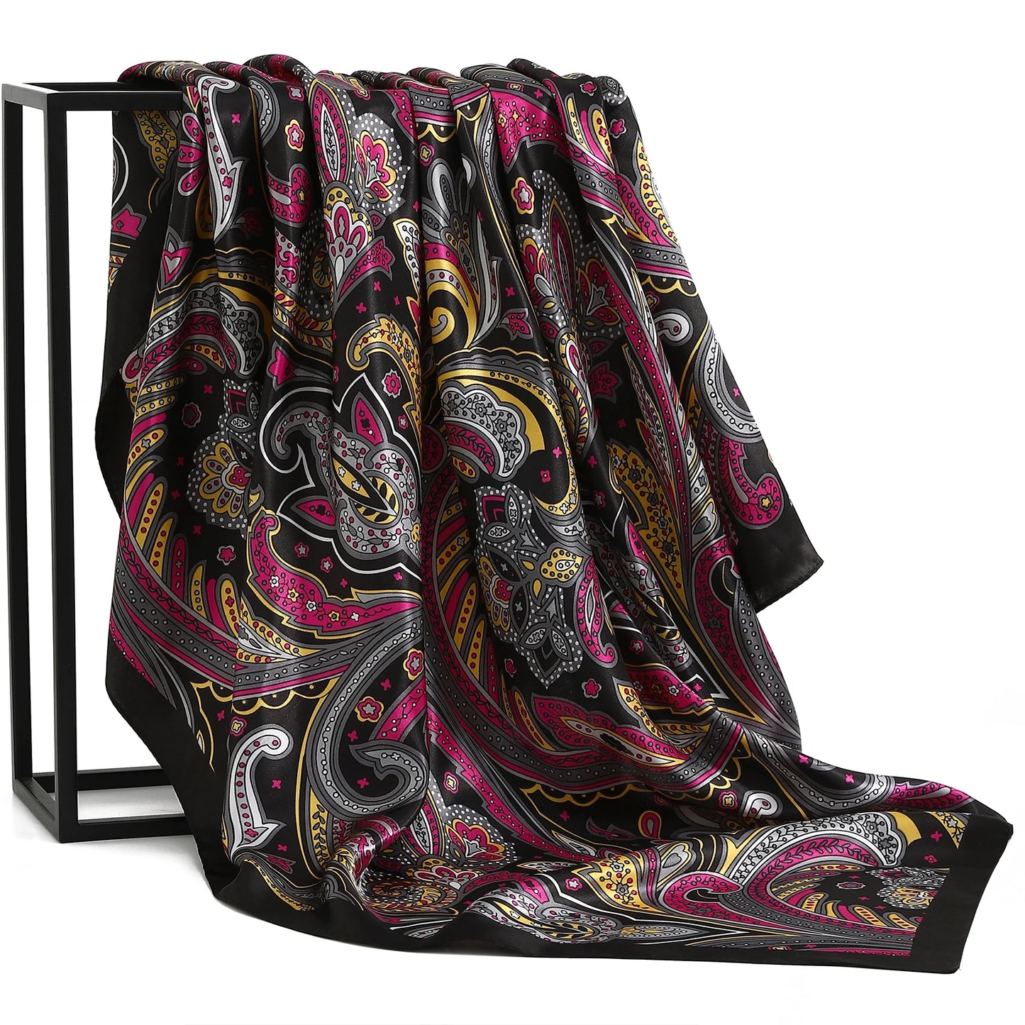 Satin Silk Square Head Scarf (90cm x 90cm)