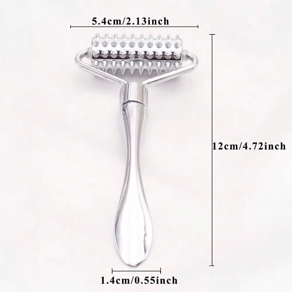 Vibrant Steel Spa Facial Roller For Deep Tissue Therapy by Haraps.com