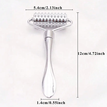 Vibrant Steel Spa Facial Roller For Deep Tissue Therapy by Haraps.com