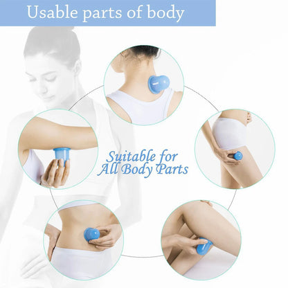 AquaFlow Silicone Vacuum Cups For Full Body Cupping by Haraps.com