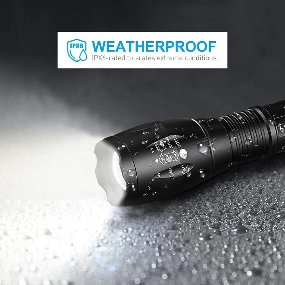 High-Power LED Flashlight with 5 Lighting Modes