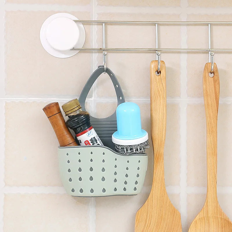 Kitchen sink hanging soap sponge strainer