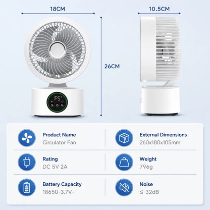 Portable Wall Hanging USB Fan With Remote Control And Nightlight Smart Voice Activated Folding Air Cooler For Home