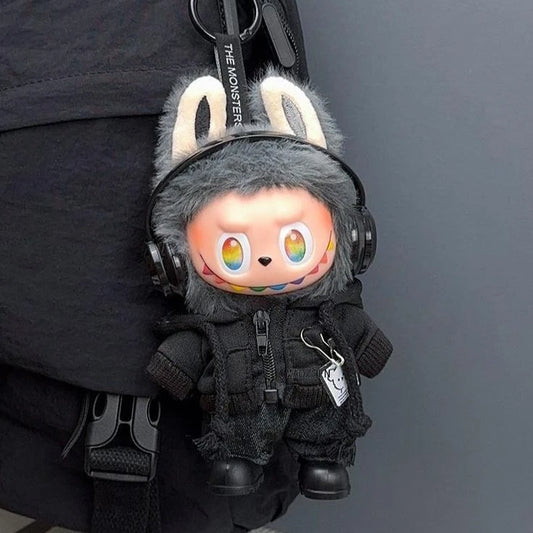 Casual Hoodie Outfit for 17cm Labubu Doll – Fashion Sweatshirt Jacket