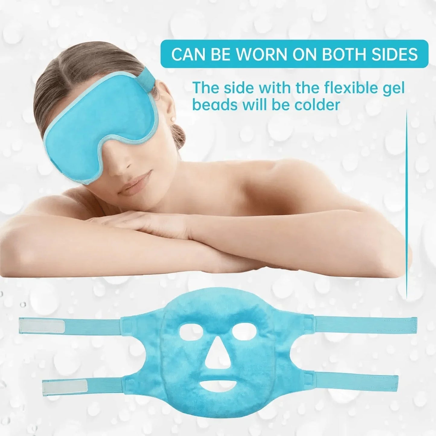 LuxFace Gel Eye Mask Cooling Hot Cold Compress by Haraps.com