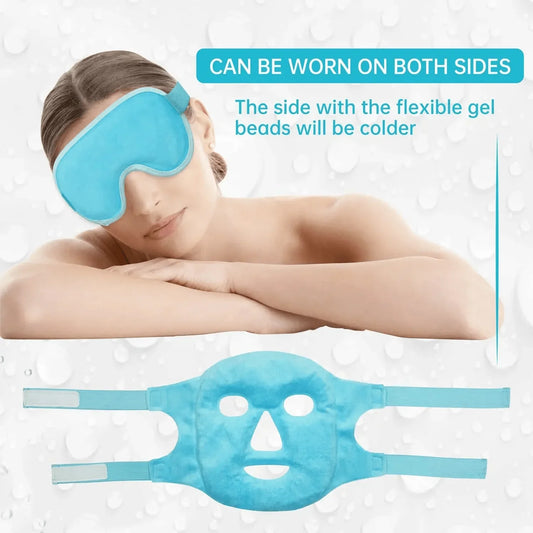 LuxFace Gel Eye Mask Cooling Hot Cold Compress by Haraps.com