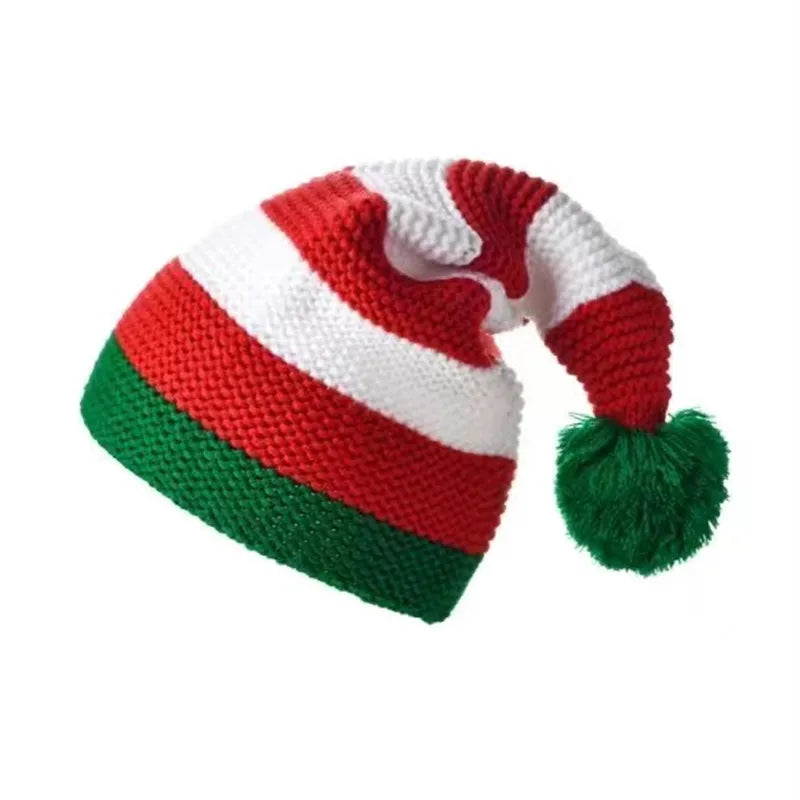 Knitted Wool Christmas Hat with Pom-Pom