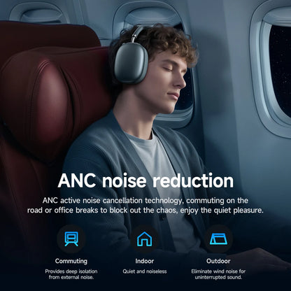 HOCO W65 Plus ANC Noise Reduction Bluetooth Headphones Over The Ear Wireless Big Earphone Hifi Sounds Sport Headsets With Button by Haraps.com