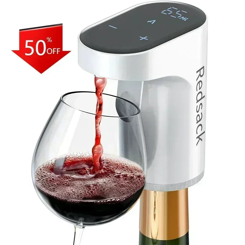 Automatic Non-touch Automatic Electric Bottle Pump Beverage Whisky Alcoholic Beverage Dispenser Aerator Pourer Redsack Wine Dispenser Digital Beverage Dispenser Wine Aerator Pourer Redsack Wine Dispenser by Haraps.com