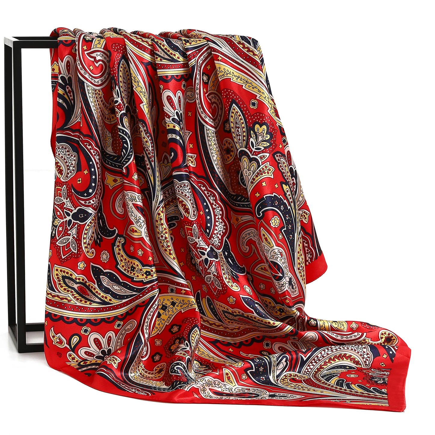 Satin Silk Square Head Scarf (90cm x 90cm)