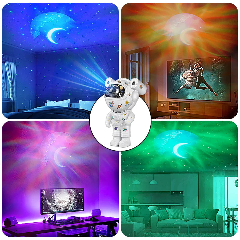 Kids' Astronaut Star Paintable DIY Projector Night Light