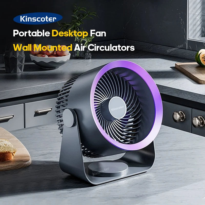 Wireless Portable Fan With Quiet Operation For Home And Office Use Versatile Multifunctional Cooling