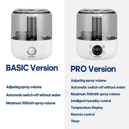 Professional 3L Air Humidifier with Remote Control Timer
