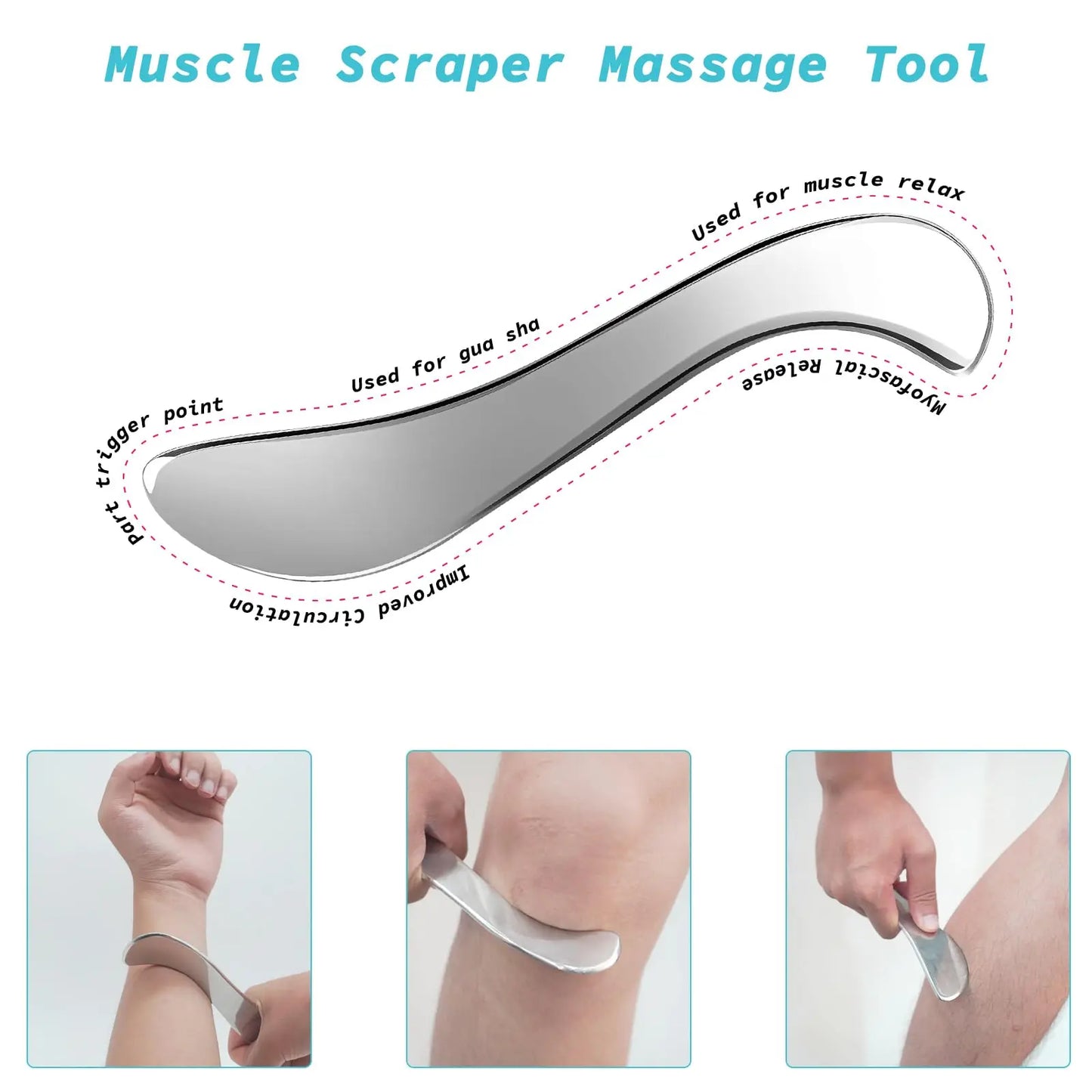 Stainless Steel Sculpt Tool For Lymphatic Drainage by Haraps.com
