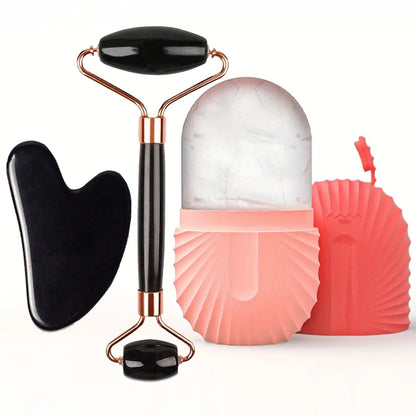 Purify Ice Face Roller Set With Gua Sha Tool by Haraps.com