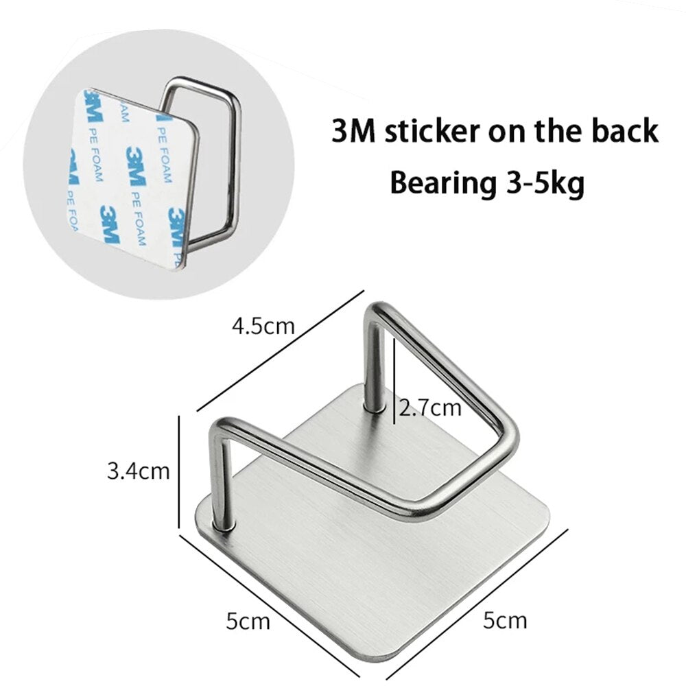 Stick-On Adhesive Stainless Steel Kitchen Sink Sponge Strainer