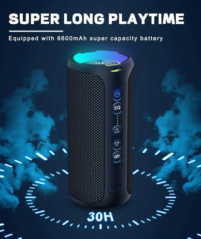 Ortizan Bluetooth Speakers 40W Enhanced Bass Portable Outdoor Wireless Speaker 30Hrs IP7 Waterproof Shower Speaker Bluetooth 5.3 by Haraps.com
