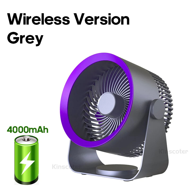 Wireless Portable Fan With Quiet Operation For Home And Office Use Versatile Multifunctional Cooling