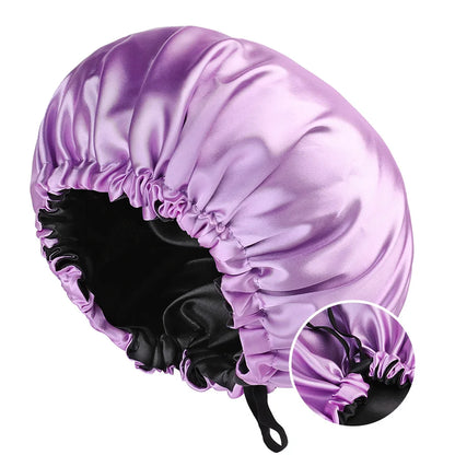 Double-Layer Reversible Satin Bonnet