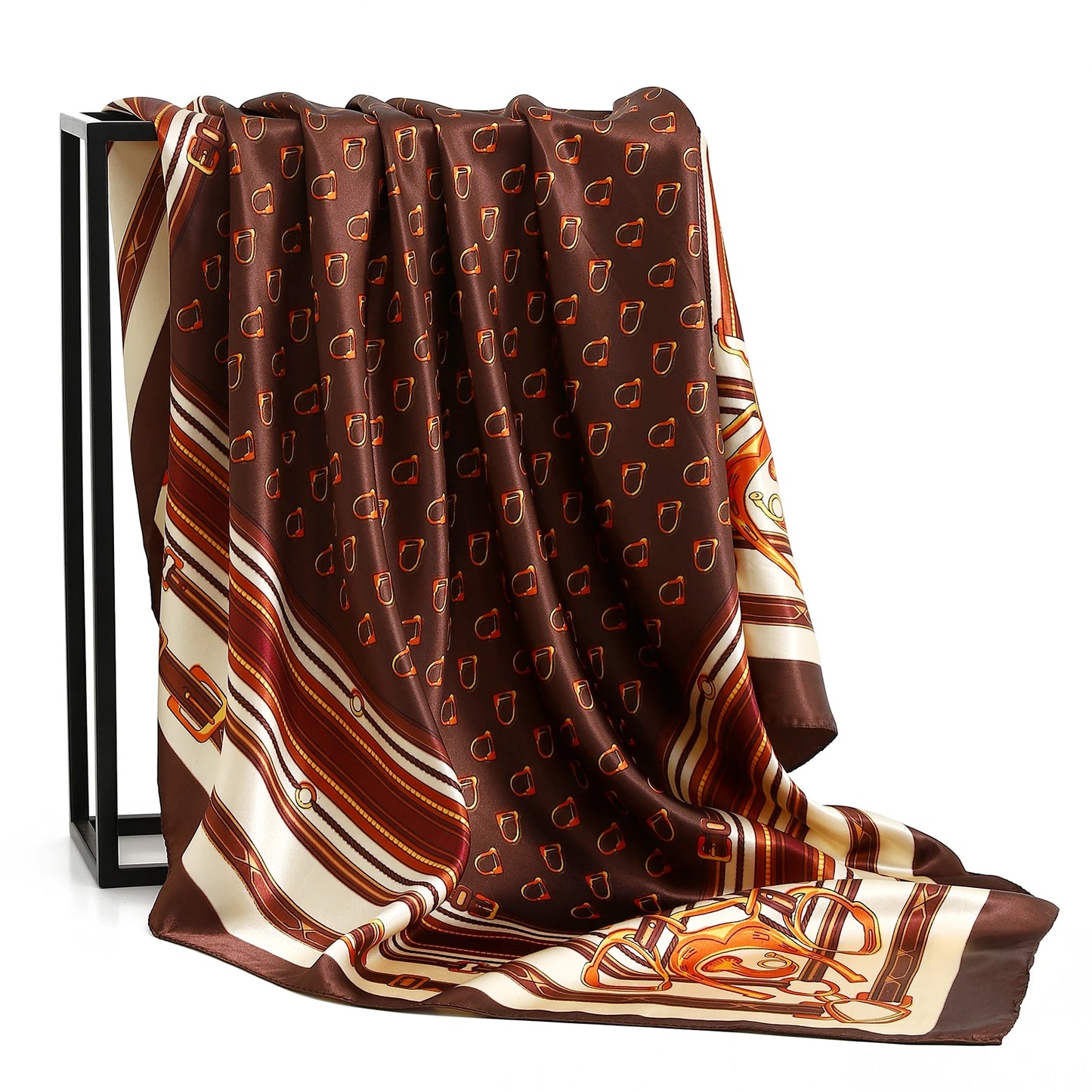 Satin Silk Square Head Scarf (90cm x 90cm)