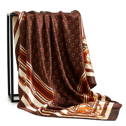 Satin Silk Square Head Scarf (90cm x 90cm)