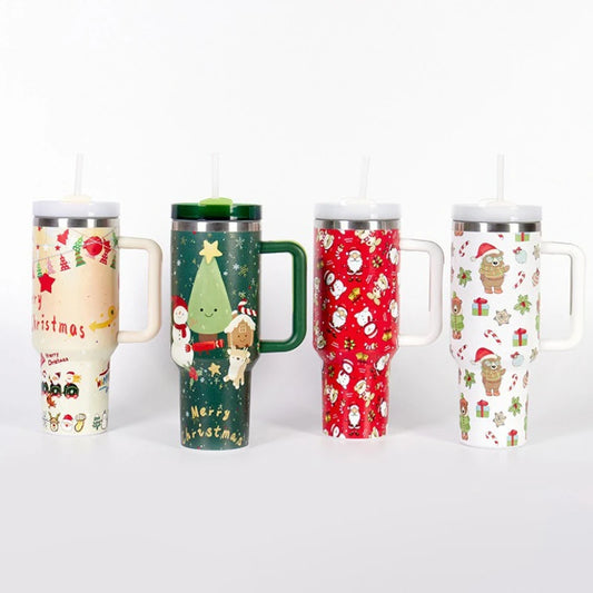 Christmas Stainless Steel Thermos Bottle – 40oz Insulated Travel Tumbler