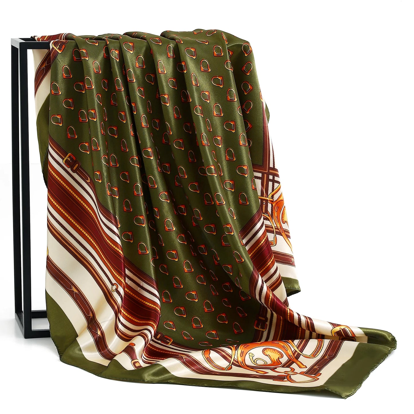 Satin Silk Square Head Scarf (90cm x 90cm)