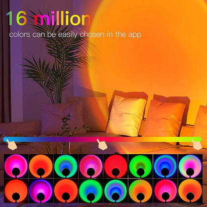 Rainbow Led Sunset Light Tuya APP Smart Control with Remote Controller