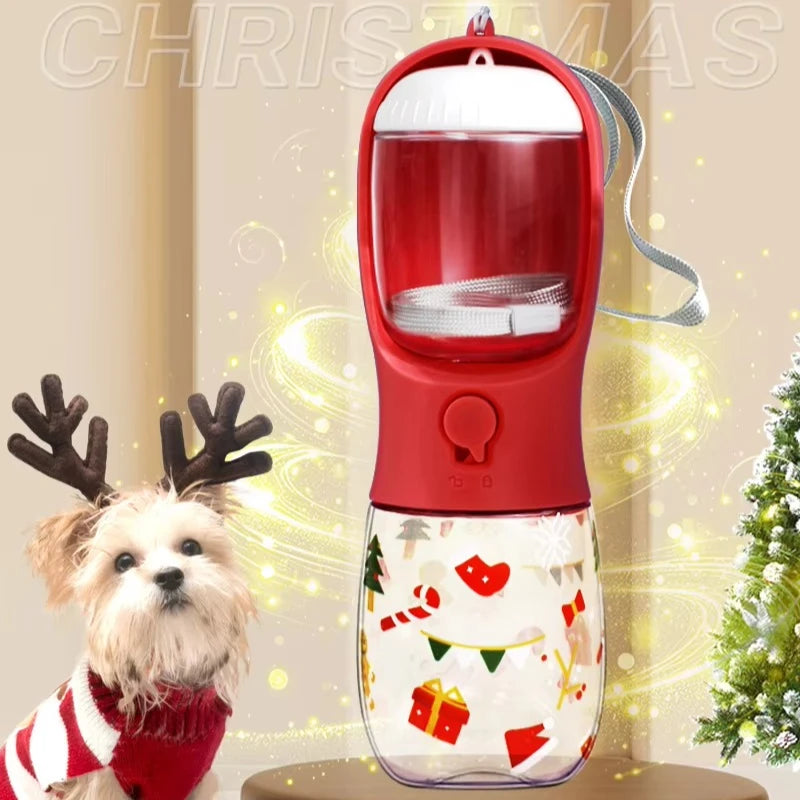2-in-1 Dog & Cat Water Bottle with Food Container – Portable Leak-Proof Travel Feeder