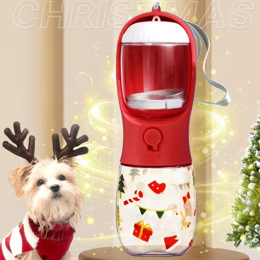 2-in-1 Dog & Cat Water Bottle with Food Container – Portable Leak-Proof Travel Feeder