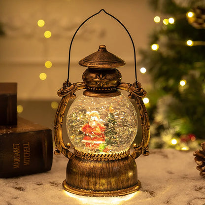 Christmas Snow Globe Lantern with Music & LED Light