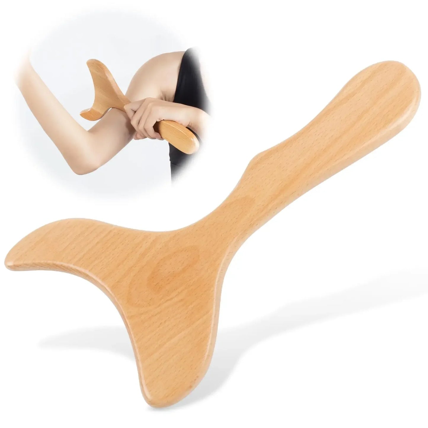 Wooden Gua Sha Massage Tool Natural Back Massager by Haraps.com