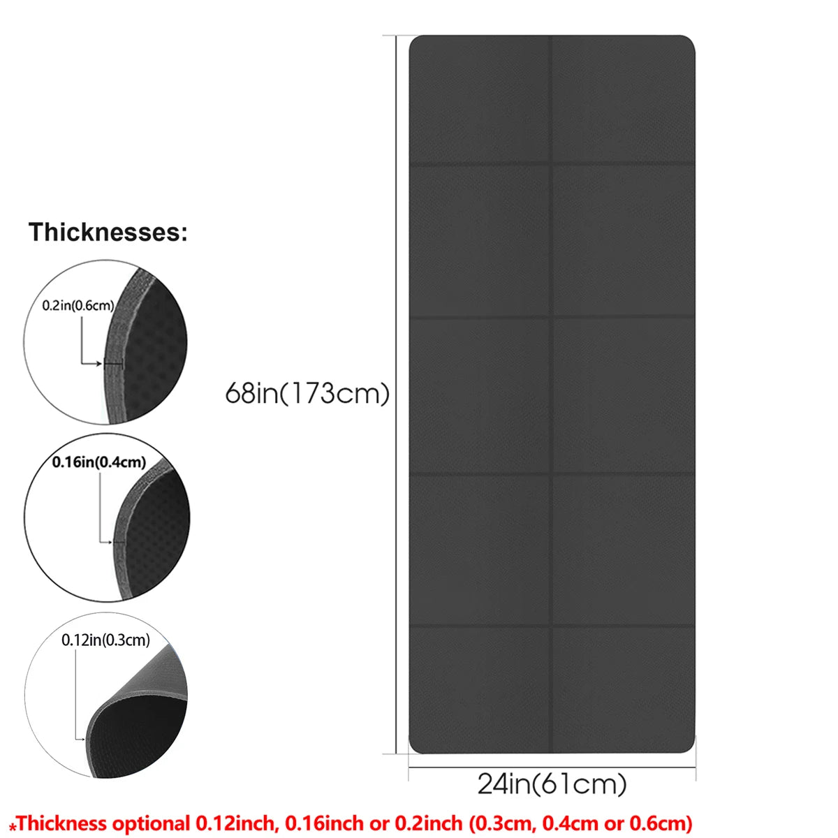 Foldable Yoga Mat Eco Friendly EVA Folding Travel Fitness Exercise Mat 3mm/4mm/6mm Thicknesses for Yoga Pilates & Floor Workouts by Haraps.com